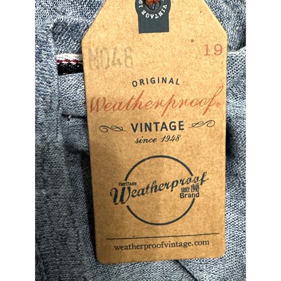 Weatherproof Vintage Texture Melange Sweater Long Sleeve Side Pockets Blue M NWT - Picture 9 of 11